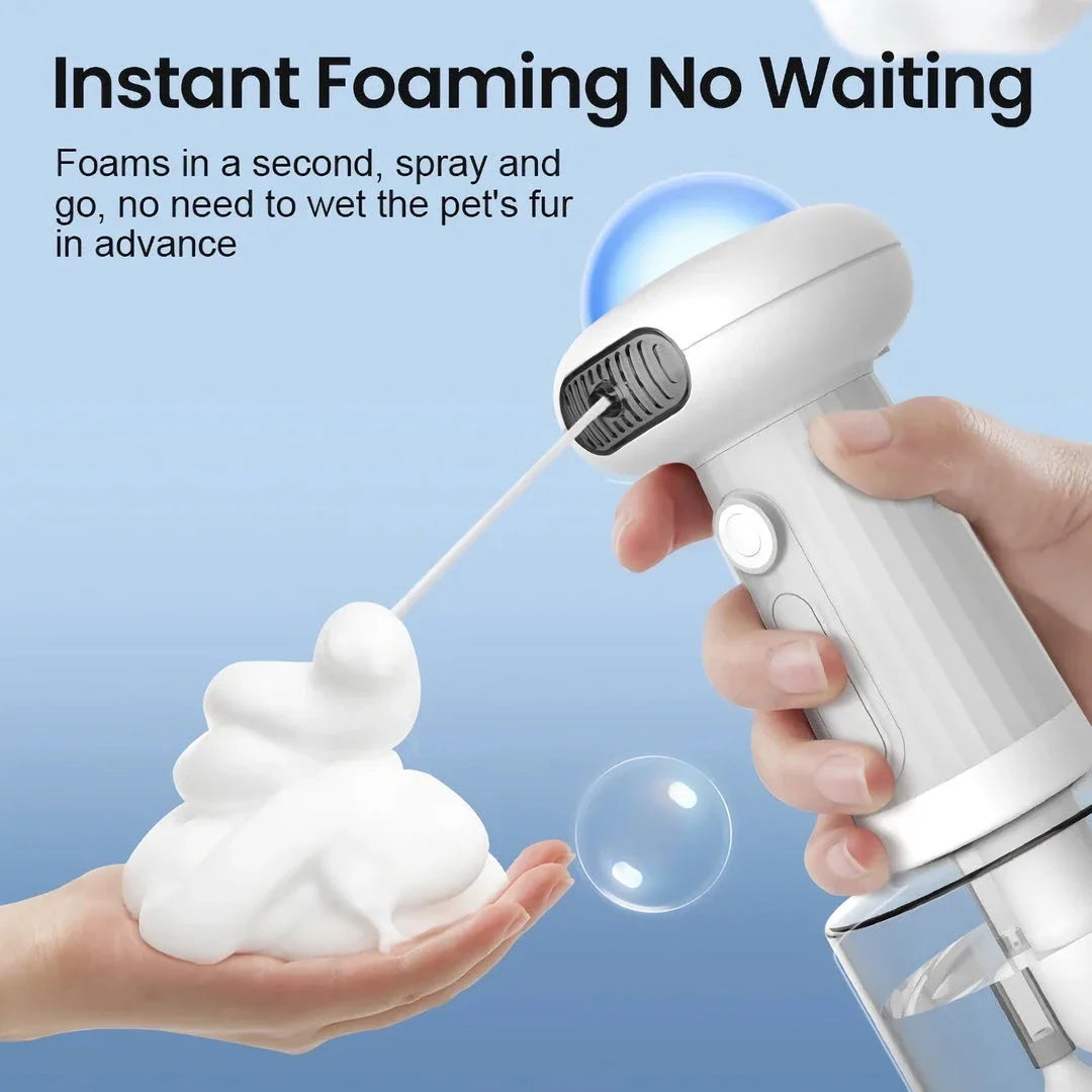 Automatic Pet Foam Dispenser - USB rechargeable, waterproof design, effortless pet cleaning