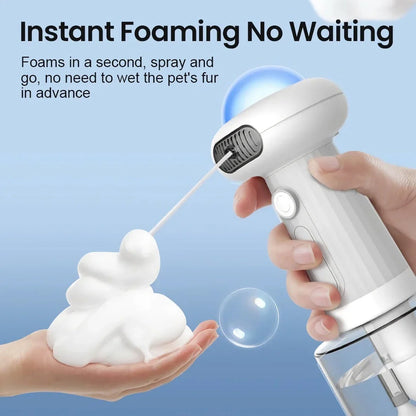 Automatic Pet Foam Dispenser - USB rechargeable, waterproof design, effortless pet cleaning