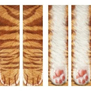 Stylish 3D animal paw print socks in a variety of designs including cats, dogs, elephants, tigers, horses, zebras, and dinosaurs