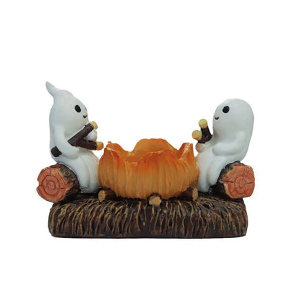 Glowing Ghost Campfire Flickering Nightlight Resin Ornament - Captivating Decor for Your Home