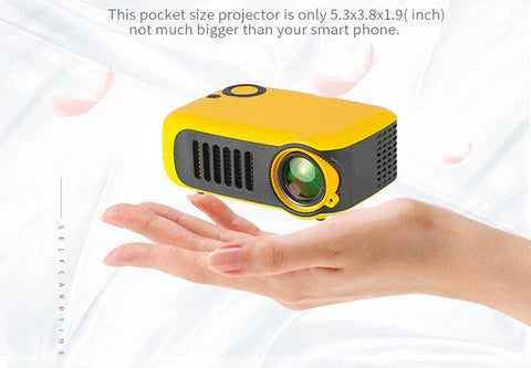 1080P Mini Portable Phone Projector with large 80-inch display, bright 800-lumen LED, and versatile connectivity options