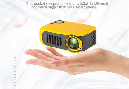 1080P Mini Portable Phone Projector with large 80-inch display, bright 800-lumen LED, and versatile connectivity options