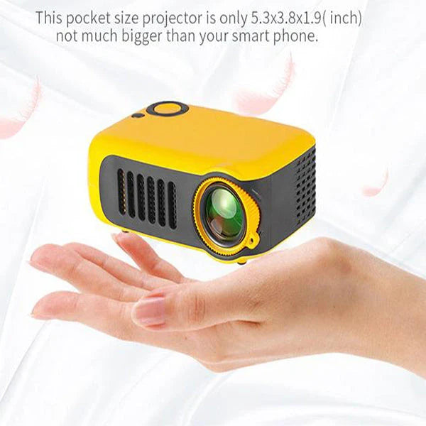 1080P Mini Portable Phone Projector with large 80-inch display, bright 800-lumen LED, and versatile connectivity options