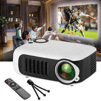 1080P Mini Portable Phone Projector with large 80-inch display, bright 800-lumen LED, and versatile connectivity options
