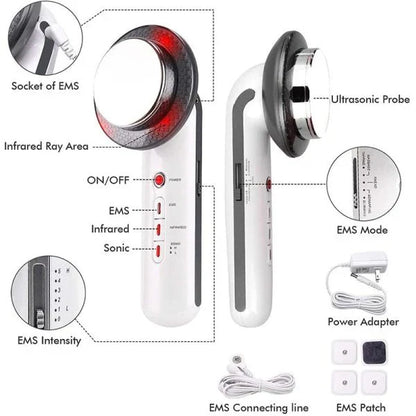 Ultrasonic Cavitation Fat Burner Device for Body Slimming and Anti-Cellulite Treatment