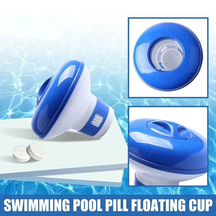 Large Pool Chlorine Dispenser - Floating Chlorine Tablet Holder for Pools, Fountains, and Fish Tanks