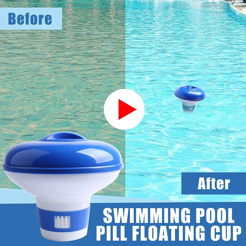 Large Pool Chlorine Dispenser - Floating Chlorine Tablet Holder for Pools, Fountains, and Fish Tanks