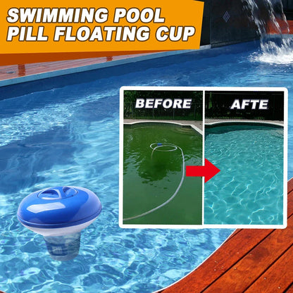 Large Pool Chlorine Dispenser - Floating Chlorine Tablet Holder for Pools, Fountains, and Fish Tanks