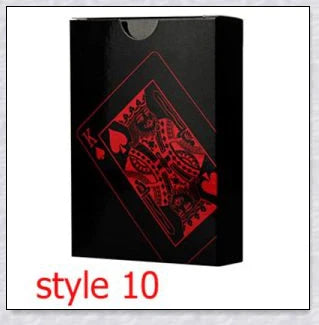 Waterproof golden playing cards with shimmering three-dimensional patterns