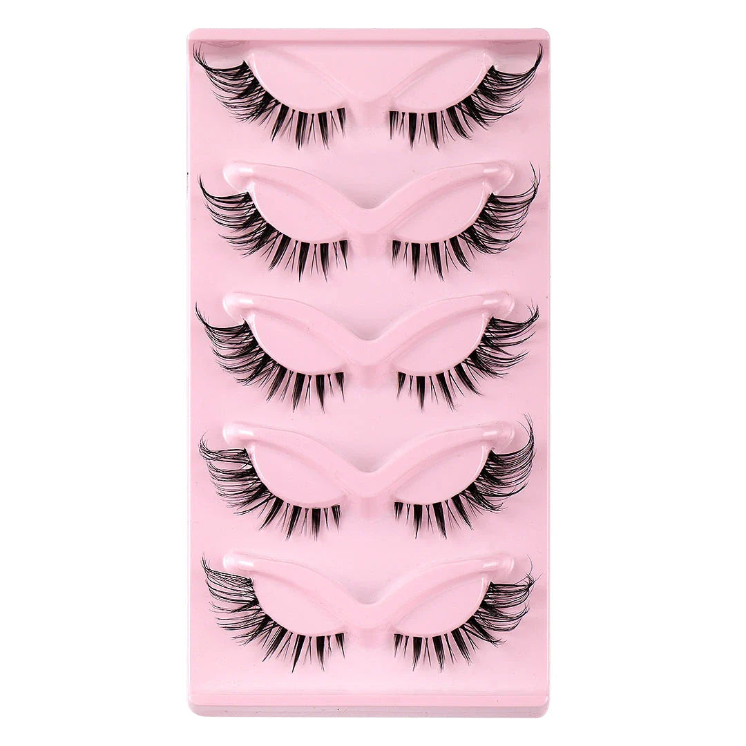 5 Pair 3D Cat Eye Fox Eye Lashes - Fluffy, Natural-Looking Eyelashes for Everyday Wear and Special Occasions