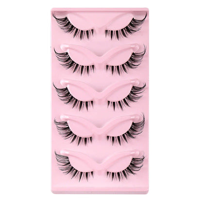 5 Pair 3D Cat Eye Fox Eye Lashes - Fluffy, Natural-Looking Eyelashes for Everyday Wear and Special Occasions