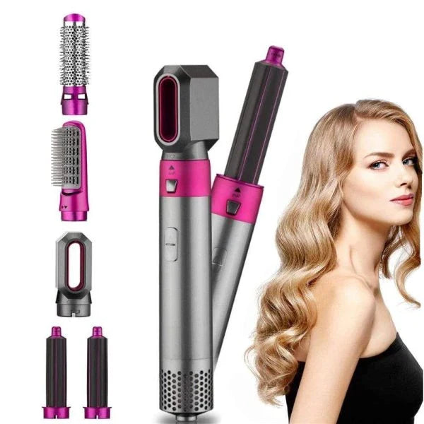 5 In 1 Multifunctional Airwrap Hair Styling Tool by Urban Wings - Ceramic Hot Air Styler for Instant Curls and Voluminous Waves