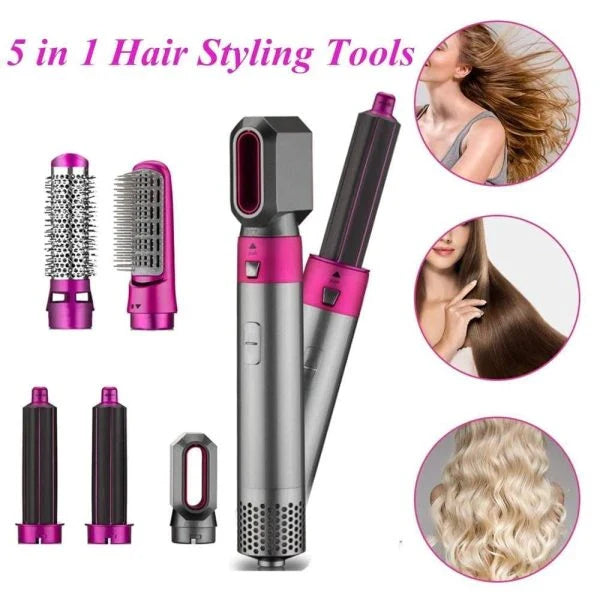 5 In 1 Multifunctional Airwrap Hair Styling Tool by Urban Wings - Ceramic Hot Air Styler for Instant Curls and Voluminous Waves