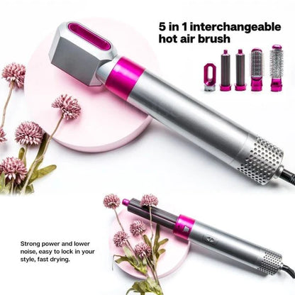 5 In 1 Multifunctional Airwrap Hair Styling Tool by Urban Wings - Ceramic Hot Air Styler for Instant Curls and Voluminous Waves
