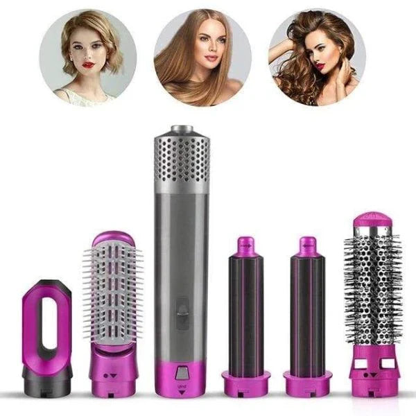 5 In 1 Multifunctional Airwrap Hair Styling Tool by Urban Wings - Ceramic Hot Air Styler for Instant Curls and Voluminous Waves