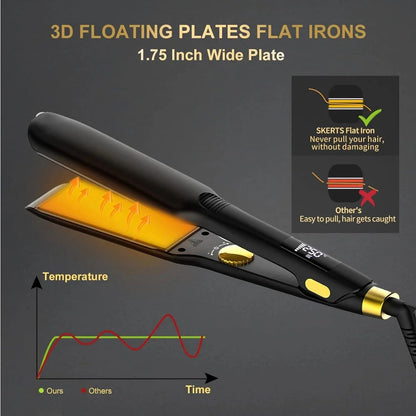 Professional Hair Straightener with adjustable temperature control and ceramic coating for salon-quality hairstyles at home