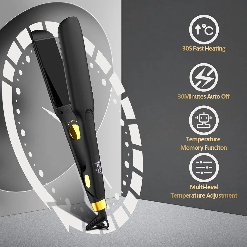 Professional Hair Straightener with adjustable temperature control and ceramic coating for salon-quality hairstyles at home