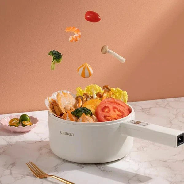 700W electric ceramic liner cooking pot with powerful heating, durable construction, and modern design