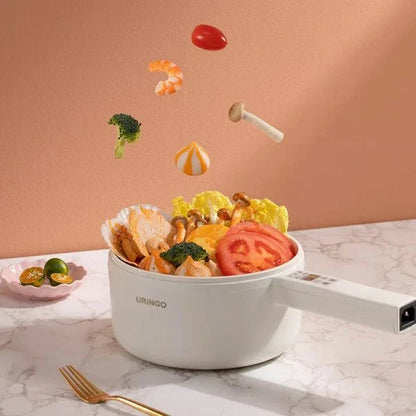 700W electric ceramic liner cooking pot with powerful heating, durable construction, and modern design