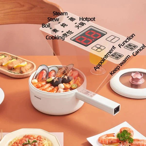 700W electric ceramic liner cooking pot with powerful heating, durable construction, and modern design