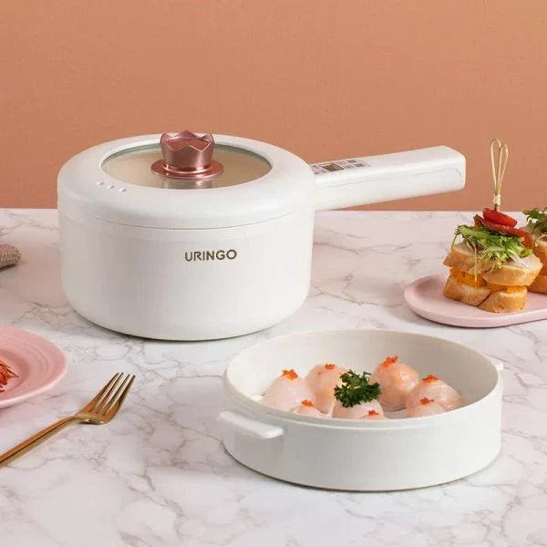 700W electric ceramic liner cooking pot with powerful heating, durable construction, and modern design