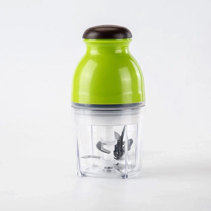 Multifunctional household electric blender and food processor with sleek beige design and push-button controls