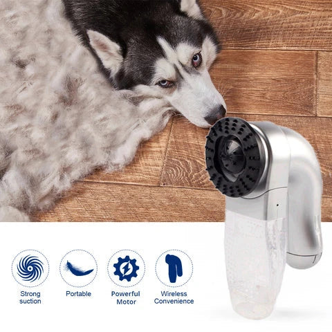 Electric pet hair vacuum cleaner for efficient and comfortable grooming of dogs and cats