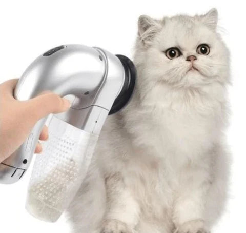 Electric pet hair vacuum cleaner for efficient and comfortable grooming of dogs and cats