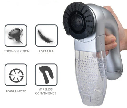 Electric pet hair vacuum cleaner for efficient and comfortable grooming of dogs and cats