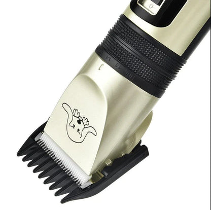 Premium Pet Grooming Tool with Adjustable Blade, Attachment Guides, and Rechargeable Battery