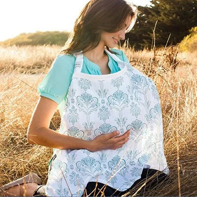 Breathable nursing cover made of lightweight, breathable gauze fabric in various stylish color options