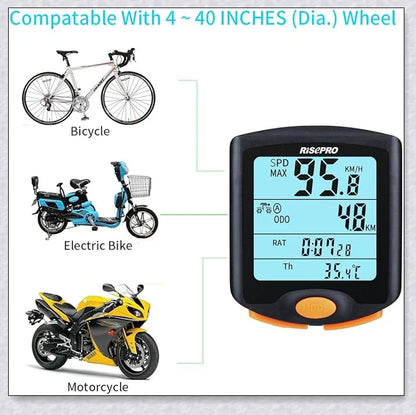 Premium Waterproof Smart Bike Speedometer Computer - Track Speed, Distance, and Calories Burned for Optimal Cycling Performance