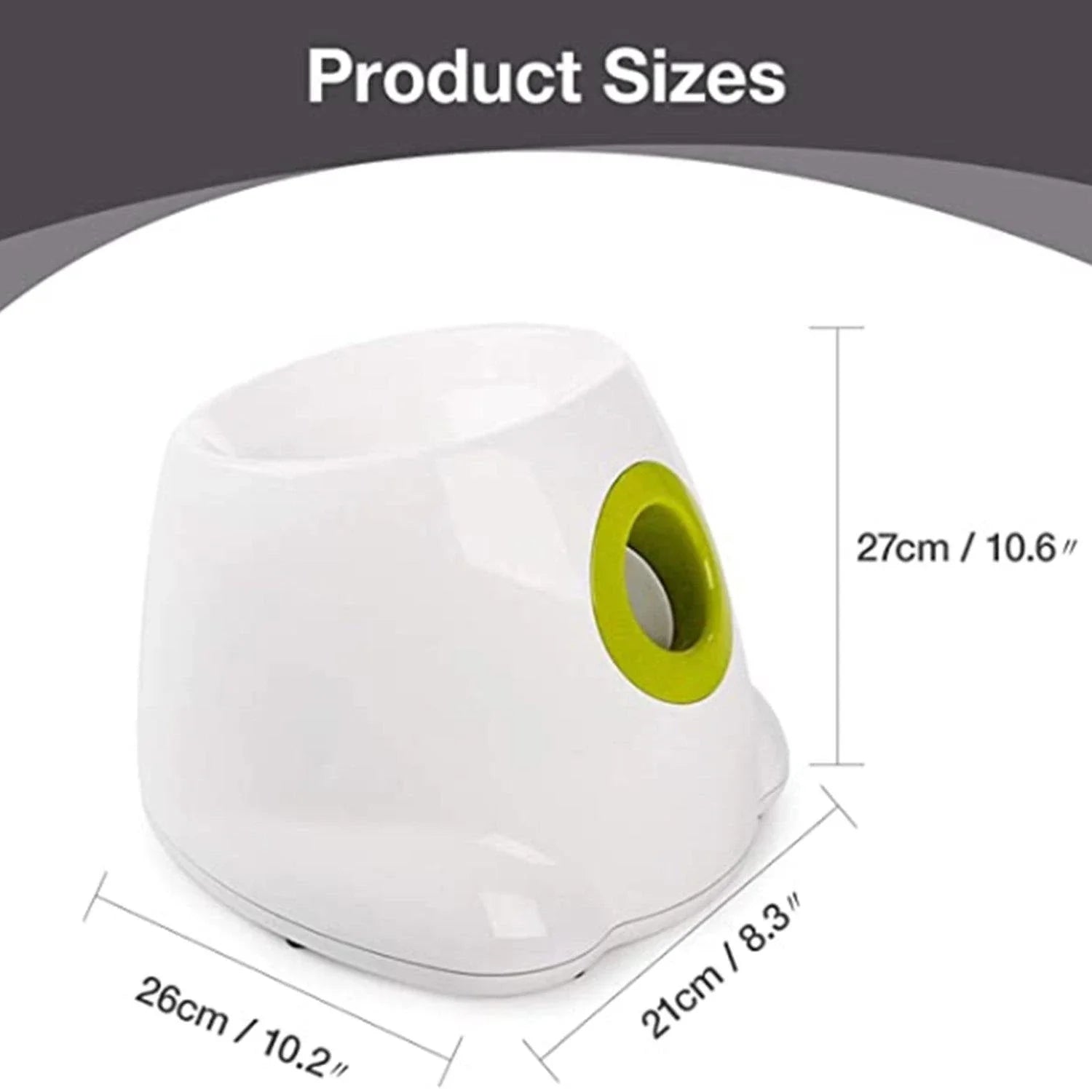 Automatic Dog Toy Ball Launcher with adjustable range and included tennis balls for interactive playtime