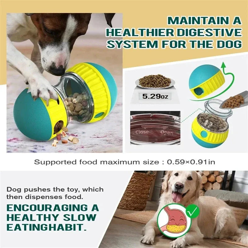 Hhomeenjoy Interactive Dog Feeding Toy | Slow-Feed Tumbler & IQ Enhancing Ball Track