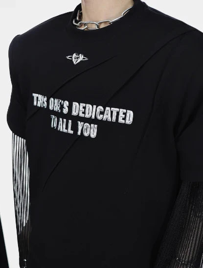 Hhomeenjoy Niche Three-dimensional Printed Padded Shoulder T-shirt For Men