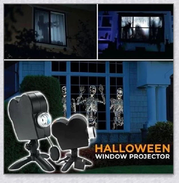Halloween Holographic Projection - A versatile device that transforms your home into a spooky, immersive Halloween display with 12 pre-loaded holiday movies and built-in audio.