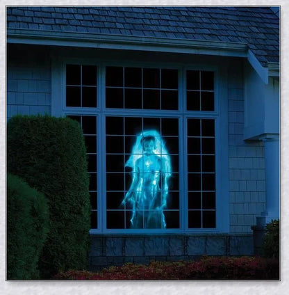 Halloween Holographic Projection - A versatile device that transforms your home into a spooky, immersive Halloween display with 12 pre-loaded holiday movies and built-in audio.