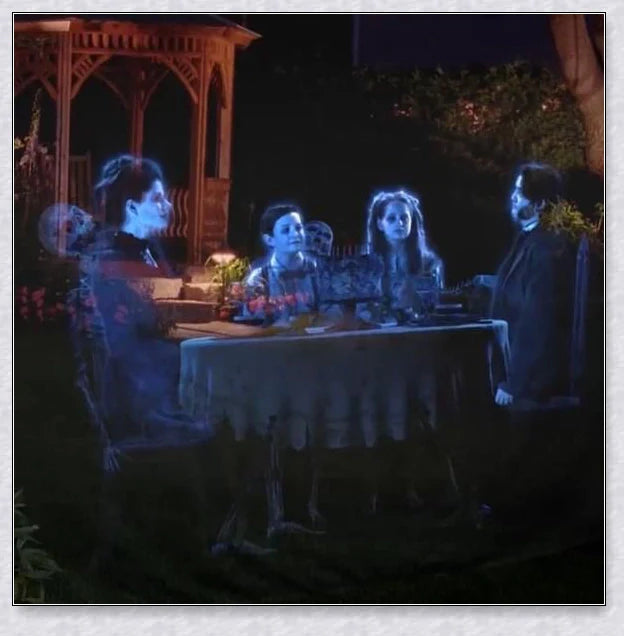 Halloween Holographic Projection - A versatile device that transforms your home into a spooky, immersive Halloween display with 12 pre-loaded holiday movies and built-in audio.