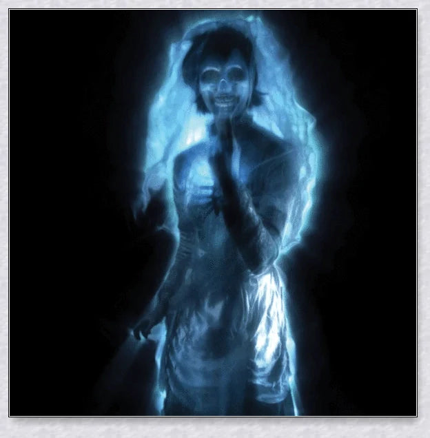 Halloween Holographic Projection - A versatile device that transforms your home into a spooky, immersive Halloween display with 12 pre-loaded holiday movies and built-in audio.