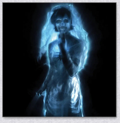 Halloween Holographic Projection - A versatile device that transforms your home into a spooky, immersive Halloween display with 12 pre-loaded holiday movies and built-in audio.