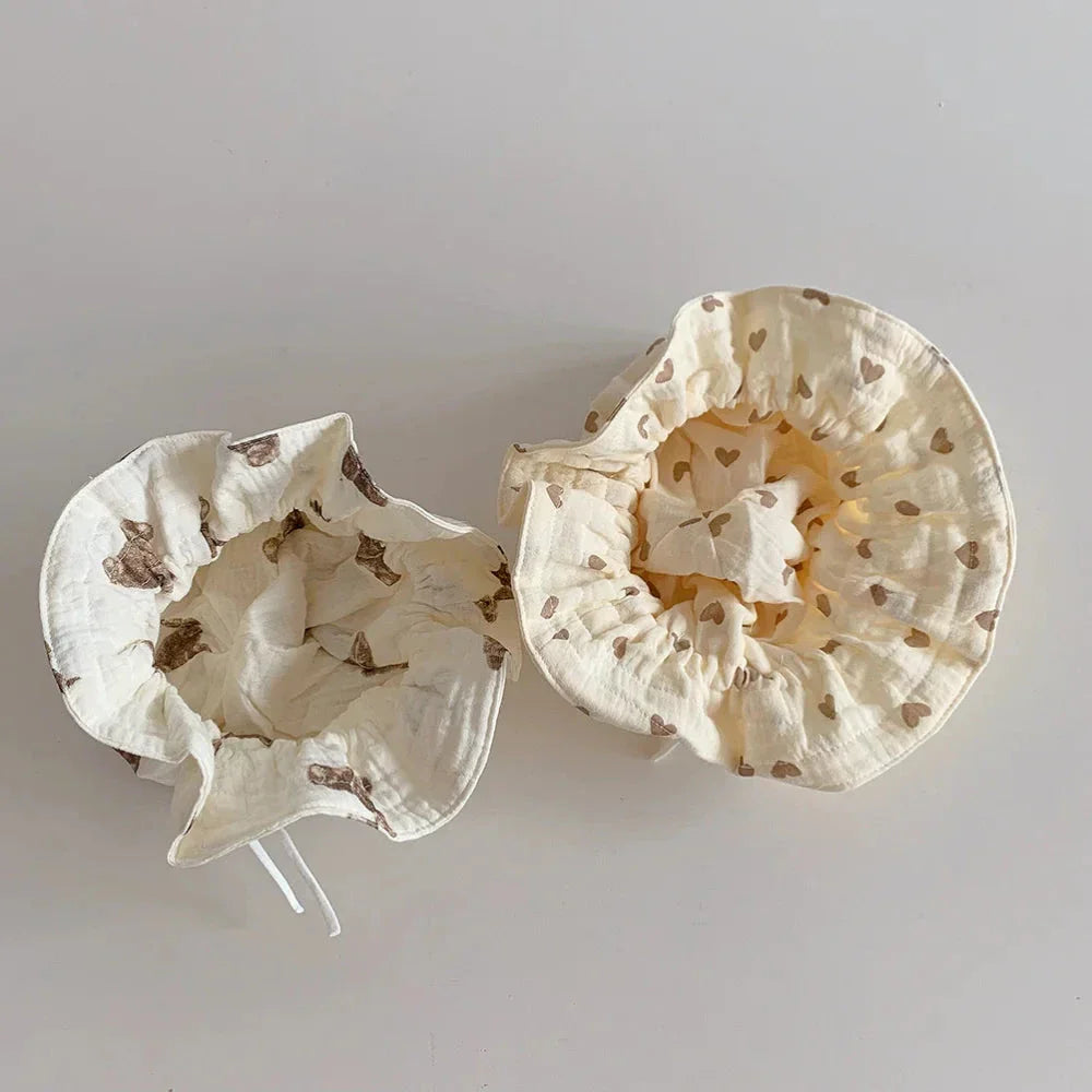 Comfortable and stylish Korean baby bucket hat with adjustable strap and sun protection