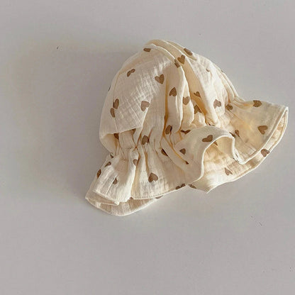 Comfortable and stylish Korean baby bucket hat with adjustable strap and sun protection