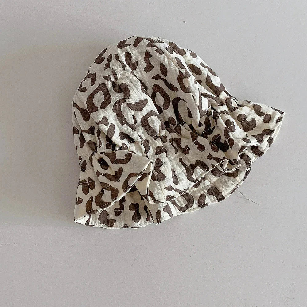 Comfortable and stylish Korean baby bucket hat with adjustable strap and sun protection
