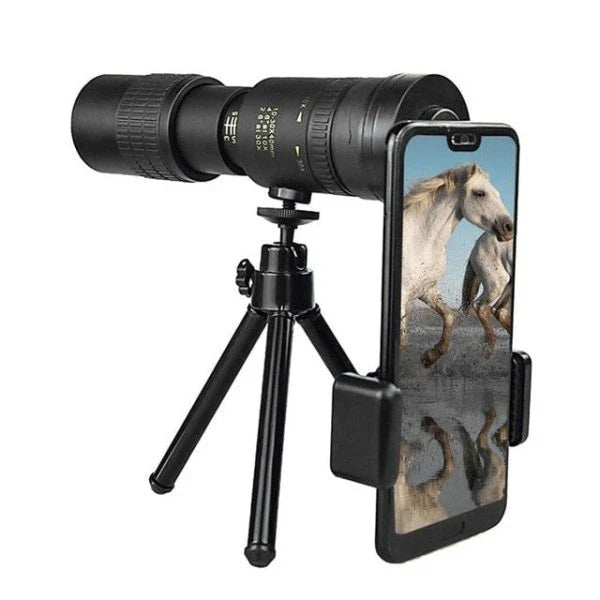 4K 10-300X40mm Super Mobile Phone Starscope Thermal Monocular Telescope with advanced optics, smartphone compatibility, and durable construction
