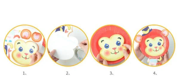 Colorful and engaging paper plate craft kit with variety of adorable animal designs for kids