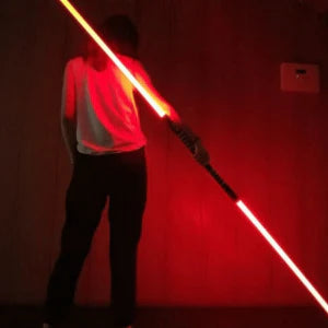 Dual Sided Light Saber Sword with polycarbonate blades and sound/light effects for Jedi battles and play