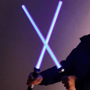 Dual Sided Light Saber Sword with polycarbonate blades and sound/light effects for Jedi battles and play