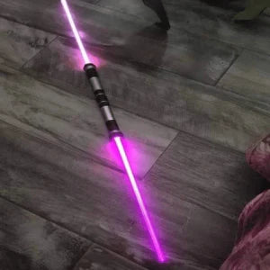 Dual Sided Light Saber Sword with polycarbonate blades and sound/light effects for Jedi battles and play
