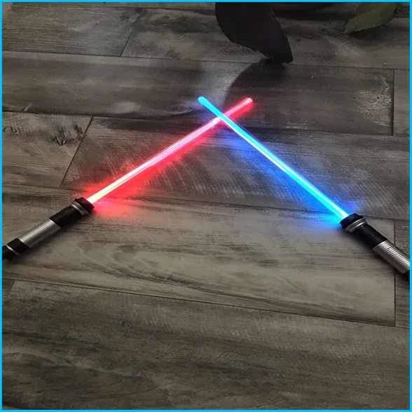 Dual Sided Light Saber Sword with polycarbonate blades and sound/light effects for Jedi battles and play