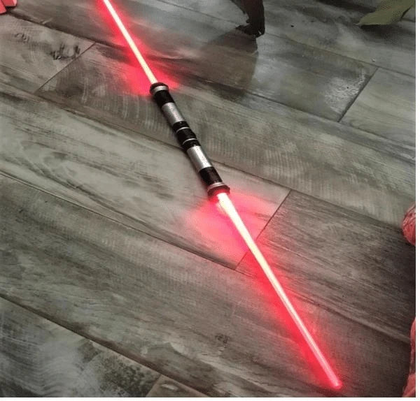 Dual Sided Light Saber Sword with polycarbonate blades and sound/light effects for Jedi battles and play